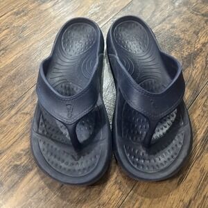 NUUSOL Sandals Women's 7 Navy Blue Flip Flops Slip On Foam Comfort Lightweight